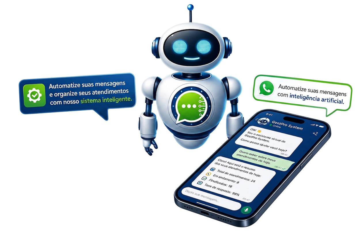 GestPro System — Gestão inteligente de mensagens com IA e WhatsApp
